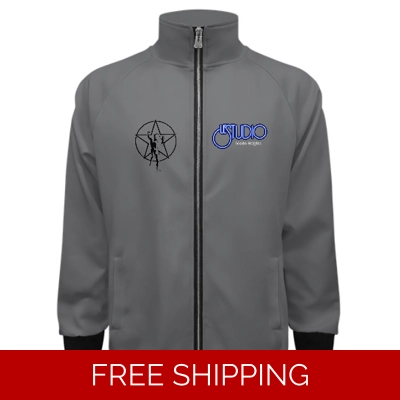 Custom Stand Collar Raglan Sweatshirt Jacket Le Studio MH Black Star Man